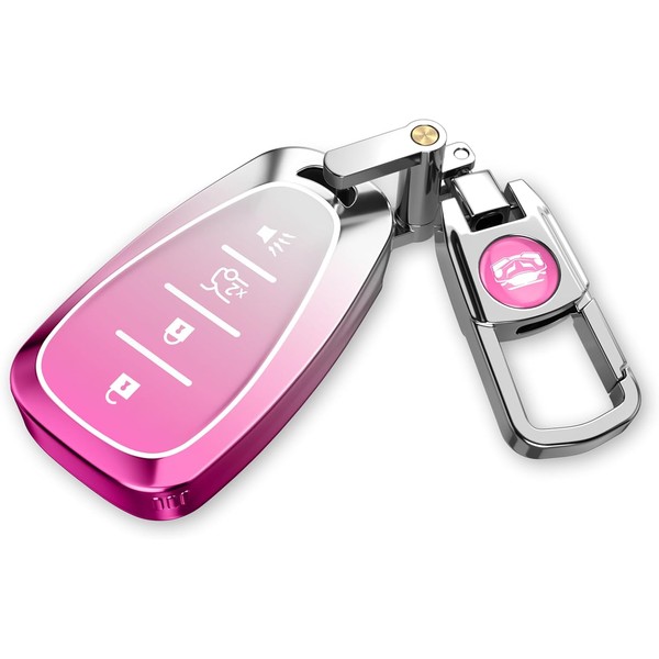 QfungYe For Chevy Key Fob Cover with Keychain.No Screws Required
