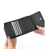 SecretDoor 333043-01 Black Trifold Wallet, Women's, Trifold Wallet, Compact Wallet,