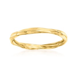 Ross-Simons 18kt Yellow Gold Twisted Ring. Size 6