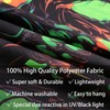 SparkLia Blacklight Fire Skull Tapestry, UV Reactive Burning Skeleton Horror