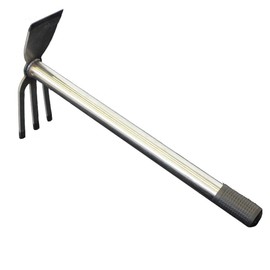All Stainless Steel One-Handed Hoe/Hoe, Easy to Grip Grip, Clean, Three-Higashi Hoe, Flat Surface for Home Gardens, Rust Resistant Stainless Steel