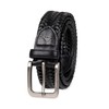 Tommy Bahama Men's Stretch Leather Braid Belt, Black Braid, Medium