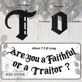 Are You a Faithful or a Traitor Birthday Party Banner Traitors Theme Party Decoration, Glitter