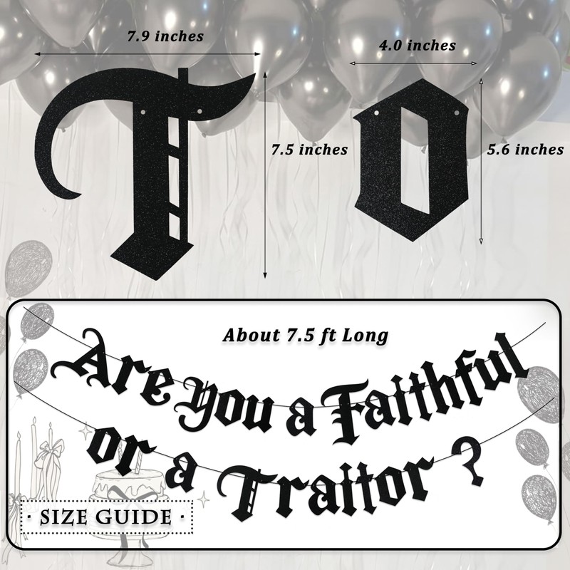 Are You a Faithful or a Traitor Birthday Party Banner