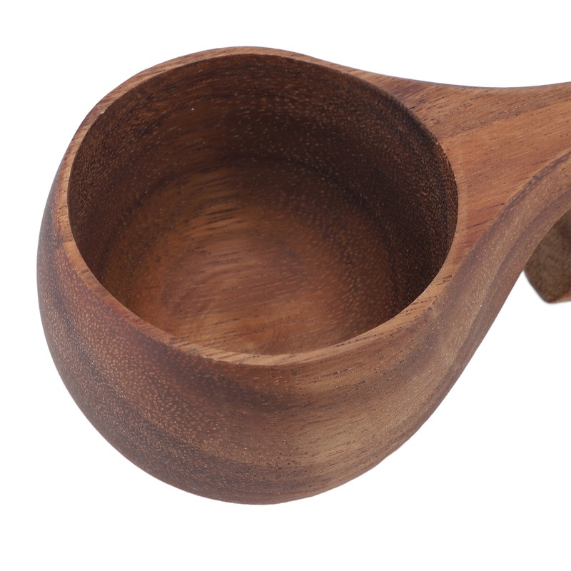 Wooden Coffee Cup with Handle Comfortable Grip Rustic Decorative Milk