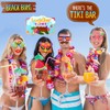 32pcs Hawaiian Luau Photo Booth Props,Tropical Themed Photo Booth Kit