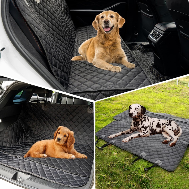 JSTHT Dog Car Seat Covers for Back Seat Waterproof Bench