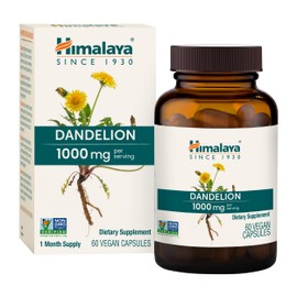 Himalaya Dandelion - Dandelion Root Supplement Supporting Daily Wellness and Health - Vegan, Gluten Free, 1000 mg, 60 Capsules