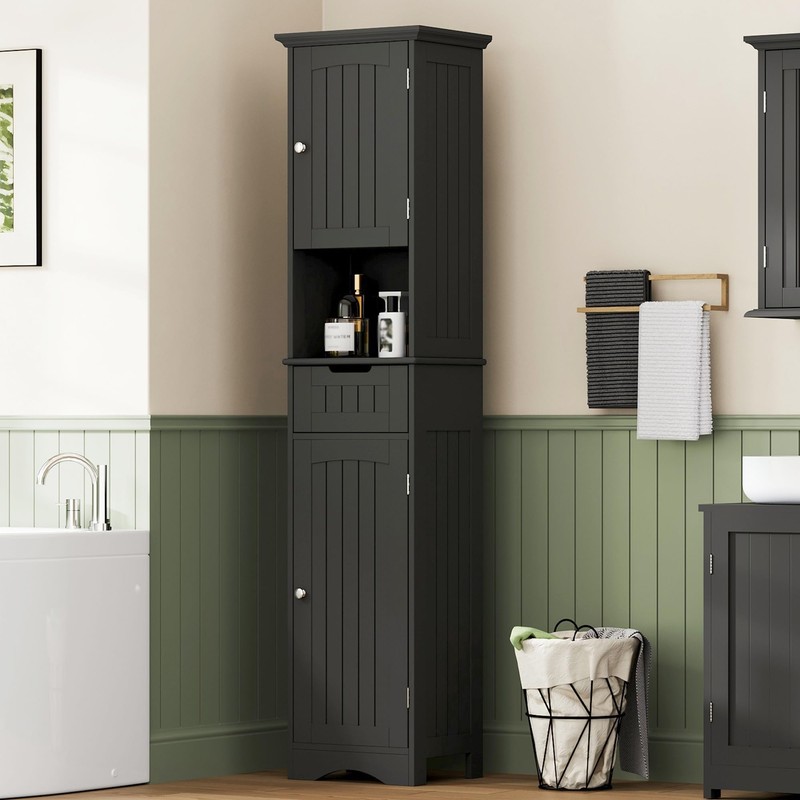 ChooChoo 67" Tall Bathroom Storage Cabinet, Narrow Bathroom Cabinet with