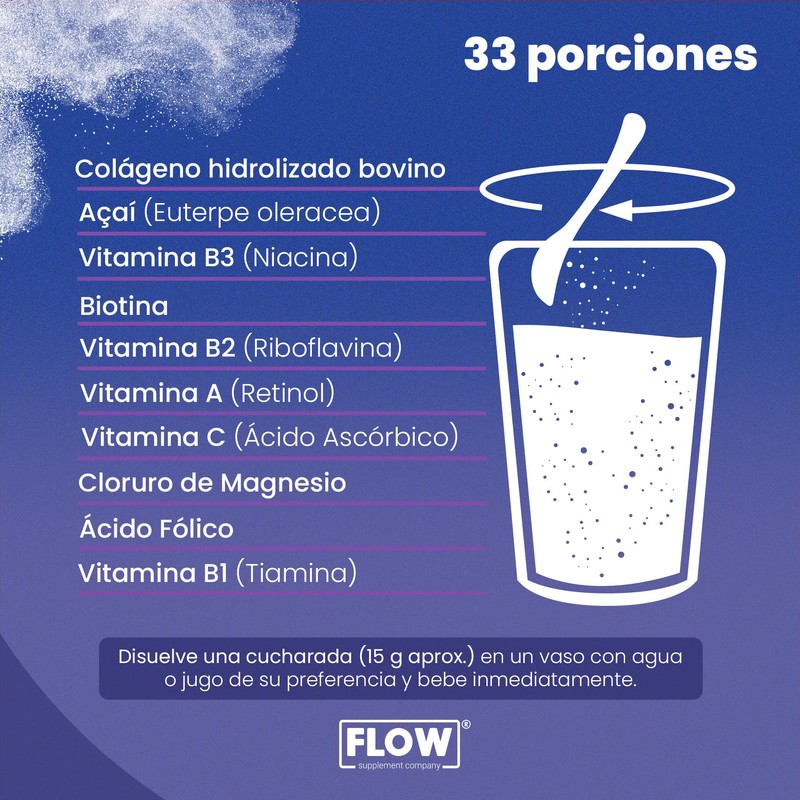 COLAGENO HIDROLIZADO CON CLORURO DE MAGNESIO Y ACAI - 500