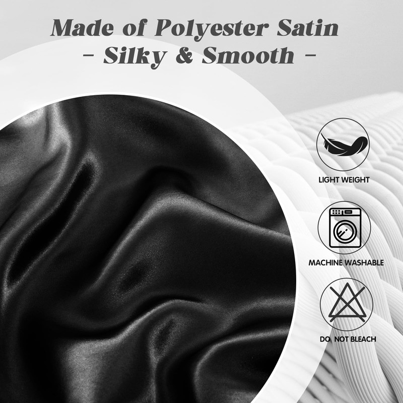 P Pothuiny 2 Pcs Satin Pillowcase for Cervical Pillow, Smooth