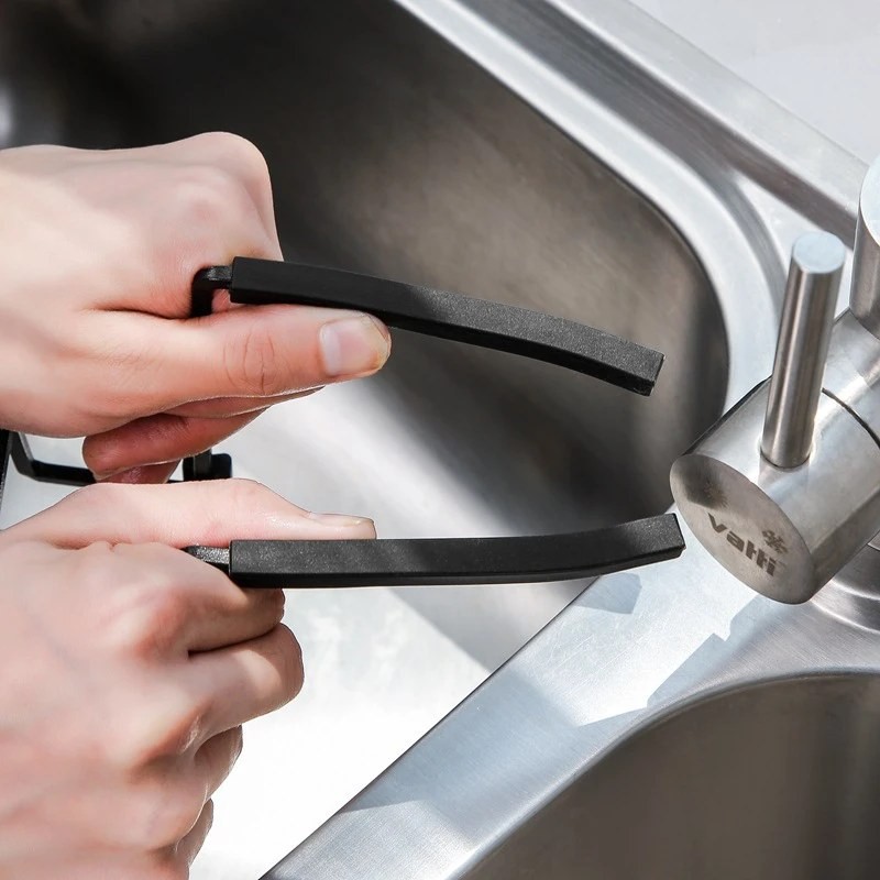 OrganiMax Kitchen Sink Sponge Holder Stainless – Rustproof Double-Layer Stainless