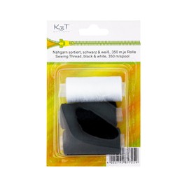 TSI 81725 Sewing Thread, Polyester, Black/White, 7 x 3 x 3 cm