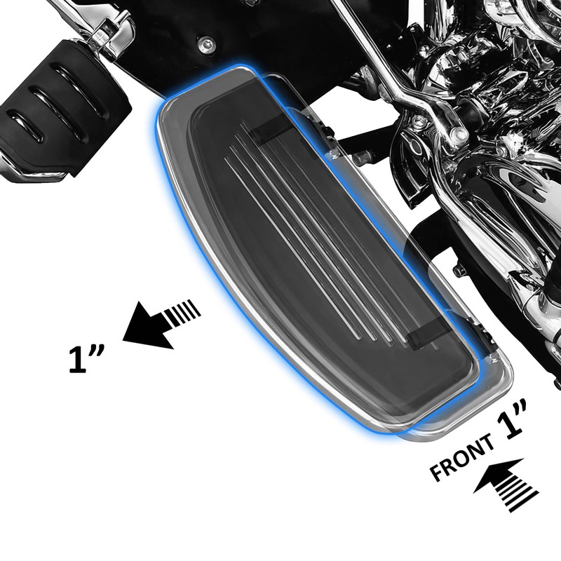 Mofun Driver Floorboard Relocation Brackets Compatible with Harley Touring Street