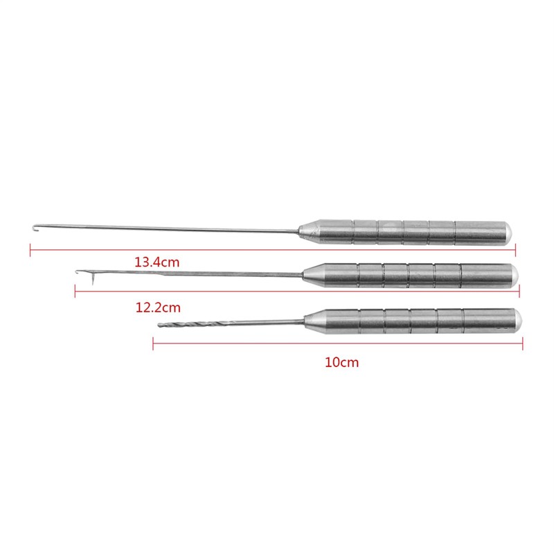 Luatoxry 3Pcs Fishing Bait Needle Set, Aluminum Alloy Baiting Needle