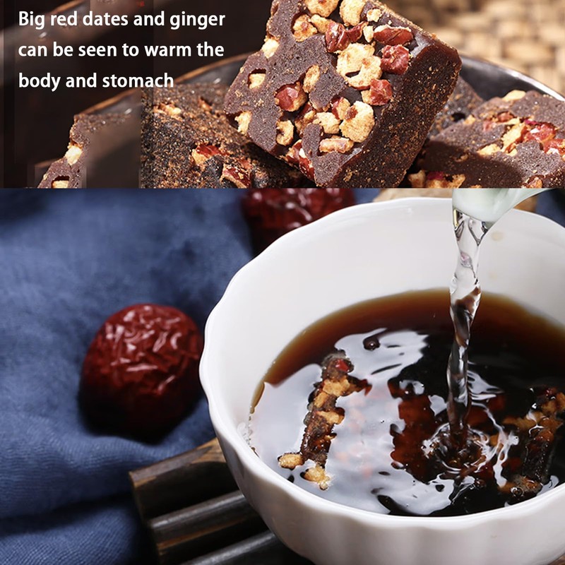 Black Sugar Ginger Jujube Tea Chinese Traditional Handmade for Brewing