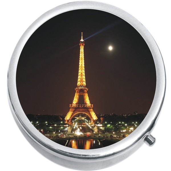 Eiffel Tower Lights Night Medicine Pill Box