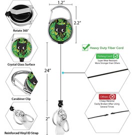 Id Badge Holder with Lanyard,Cute Badge Holder with Retractable Reel Clip,Work Name Tag Lanyard Vertical ID Card Protector Case for Women Nurse Nursing Doctor Teacher Student (Cartoon Cat)