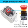 TWTADE e-Stop Push Button Switch with Box Outdoor IP67 Waterproof