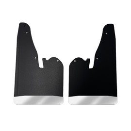 No Drill, Specific Design Front Mud Flaps for The 2019+ Ram 2500/3500 Pickup with Stainless Steel Weights Pre-Installed; 12" W x 20.5" H