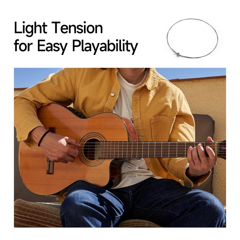 Soundspire 10-Pack Acoustic Guitar Strings, B-2nd Light Tension Brass Wound