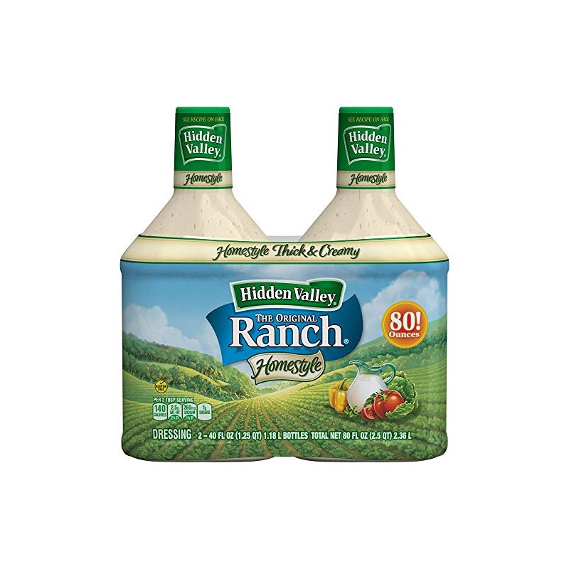 Hidden Valley Expect More Original Ranch Homestyle Salad Dressing Bottles,