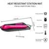 ZAXOP Silicone Heat Resistant Holder Mat Pouch for Flat Iron,Curling