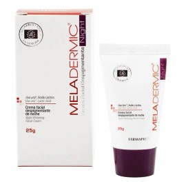 Crema Facial Aclaradora Despigmentante Meladermic de Noche 25gr Todo tipo de piel con Ácido Láctico