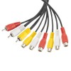 TENINYU 3 RCA Cable Splitter, 3 RCA Male to 6