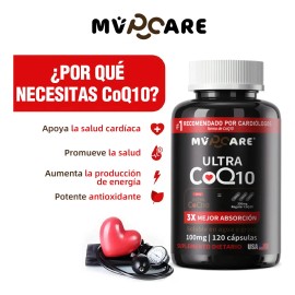 Mvpcare Ultra Ubiquinol Coq10 100mg 120caps Coenzima Q10 Sabor
