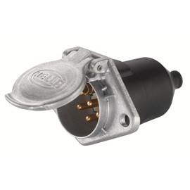 HELLA 8JB 003 834-001 Socket - 24V - 7-pin connector - Plug: Screw Contact - Metal - DIN / ISO: 3731