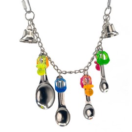 Mandarin Bird Toys 1050 Super Paci Rainbow Ringer - Handcrafted Noisy Versatile Hanging Bird Toy