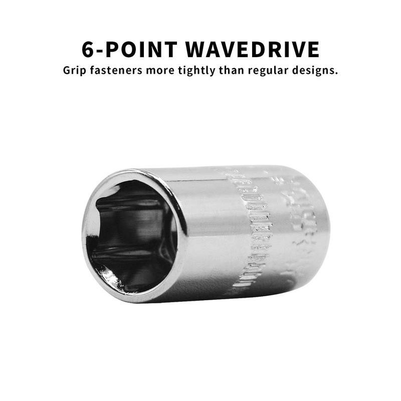 YXQ 10mm Sockets, 6 Point 1/4 Inch Drive Shallow Socket