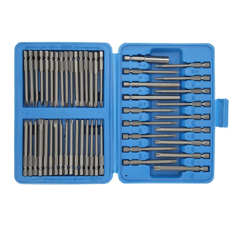 Extra Long Security Bit Set Screwdriver Drill Bits 50pcs for