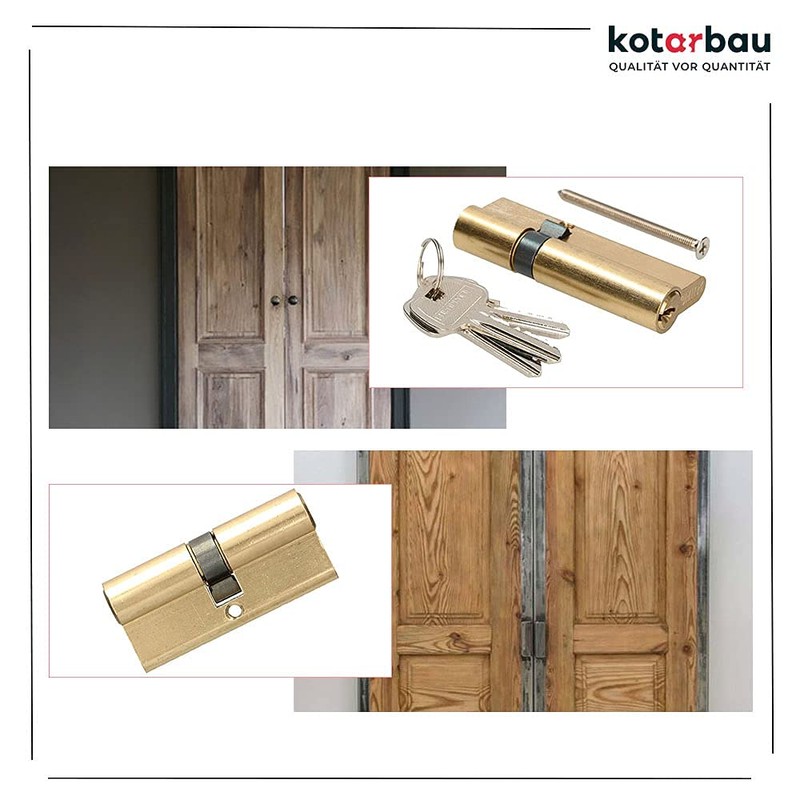 KOTARBAU 5907465918879 Locking Cylinder, Brass, 25/25