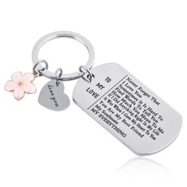 Yogayet Inspirational Keychain for Boyfriend Girlfriend Best Friend Family Valentines Gift