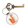 Mr. & Mrs. Panda Round Key Ring Squirrel Flower –