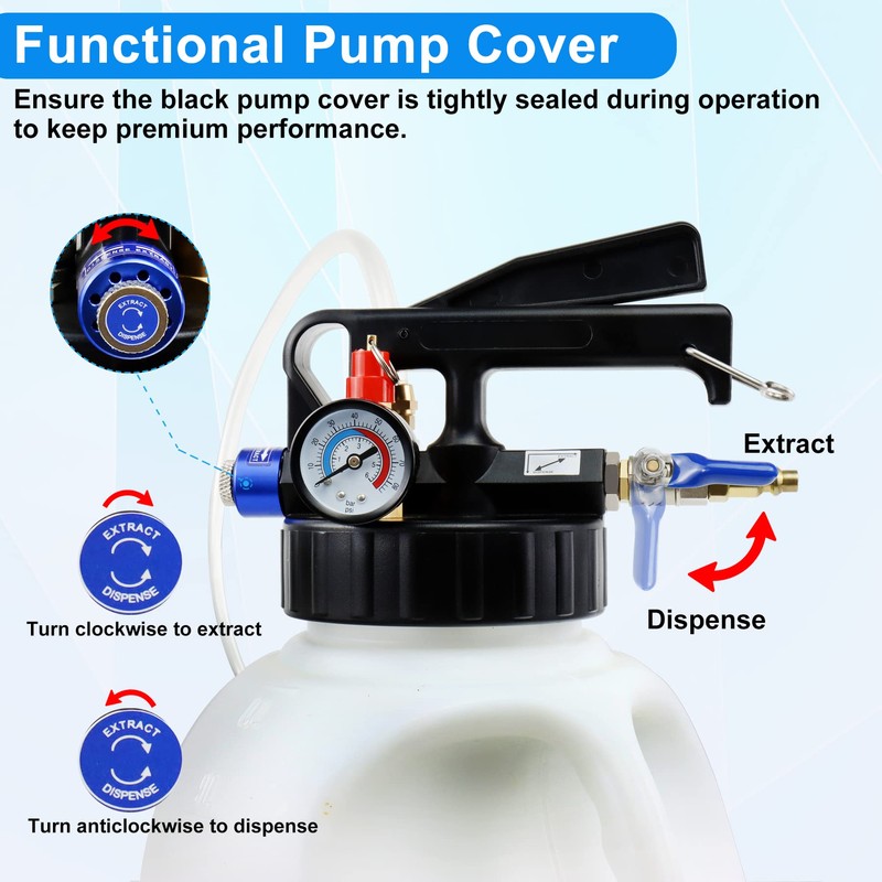 JoyFans 10L Pneumatic Transmission Fluid Pump Extractor and Dispenser, Gearbox