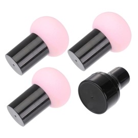 minkissy 3pcs Mushroom Head Makeup Sponge with Handle Foundation Applicator Easy Clean Puff for Blush Concealer Highlighter Random Color