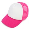 DALIX Trucker Hat Two Toned Mesh Cap in Hot Pink