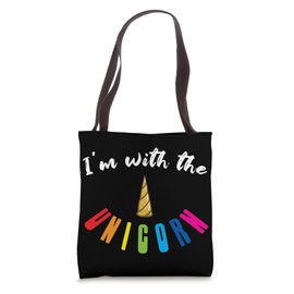 I'm With The Unicorn Horse Lover Fantasy Myth Animals Magic Tote Bag