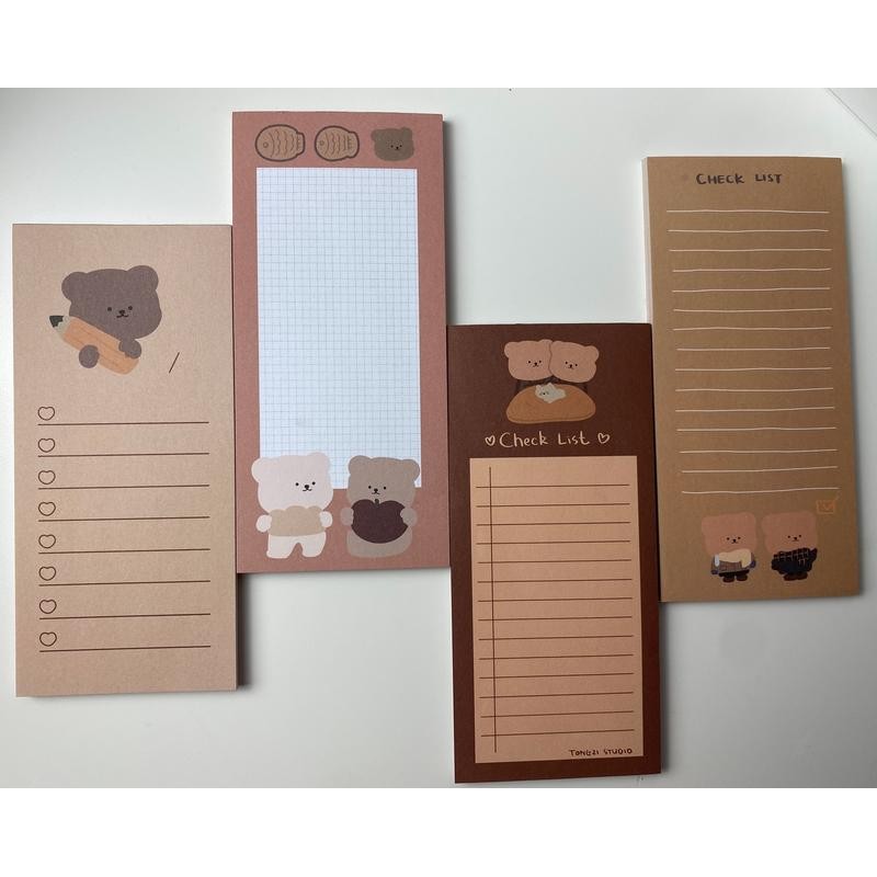 Cute bear check-list - Specification: dark chocolate
