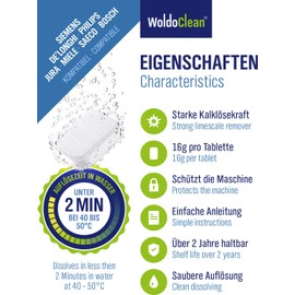 Descaler tablets for kettle and Iron 15x 16g - universal descaler for coffee machines, teapots and much more