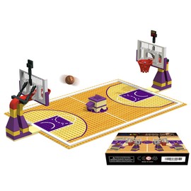 Nicolababe Building Block Education Toy - Basketball Court Baseplates and Sets of 2 Basketball Stands Building Bricks for Basketball Game - Compatible with Major Brands (Basketball Playset)
