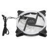 3Pcs Computer Chassis Cooling Fan Mute 6‑Pin Dual RGB Lights