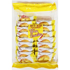 Coconut Thin Crackers, Individual Pack Snacks,264g, 2 Pack