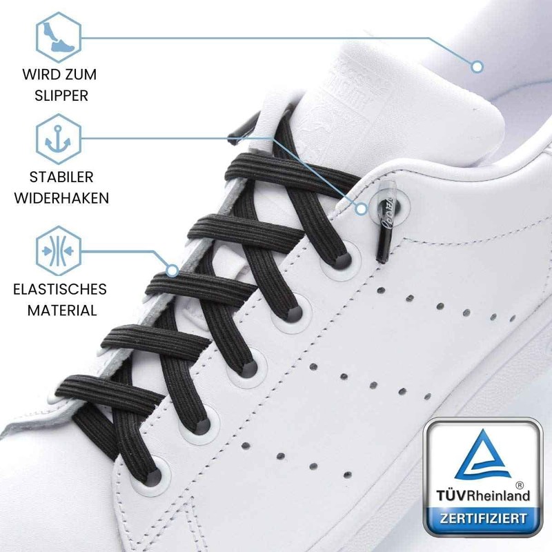 leazy Flat Elastic Shoelaces - The Flat, Flexible Shoe Laces