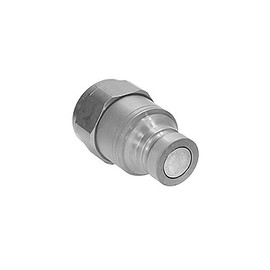 Holmbury HQ12-M-08S Flat Face Nipple, HQ Series, Carbon Steel, Zinc Nickel Plated, Male, 1/2" SAE Female Thread, 2.8" Length, 1.6" Diameter, 5075 PSI Max Working Pressure, 1.6" ID, 0.5"