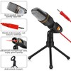 Micrófono para PC con Soporte Micrófono Condensador Semiprofesional con Tripié,