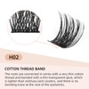 Higu clace Lash Clusters, 72pcs DIY Eyelash Extensions D Curl